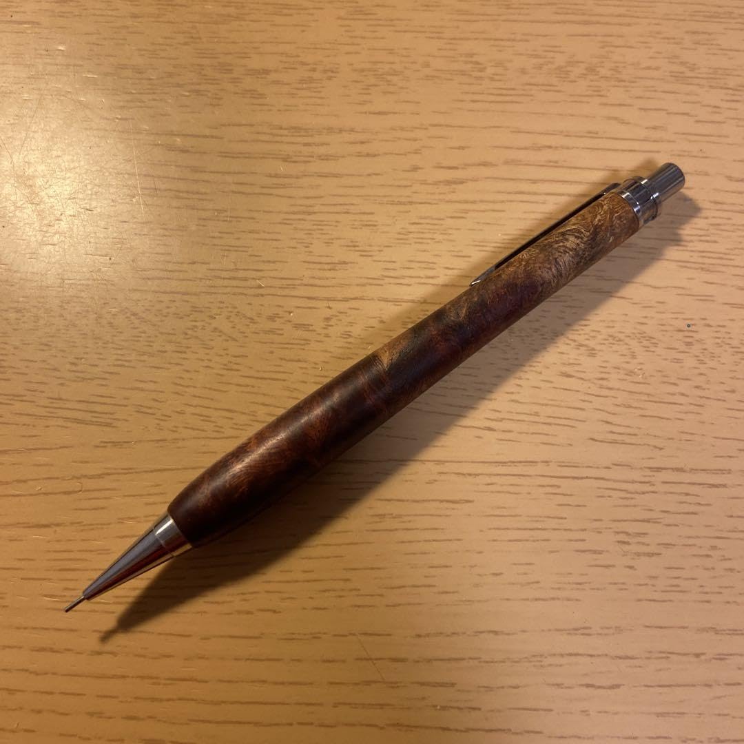 Amazon.co.jp: 工房楔風 木軸 シャープペンシル 花梨紅白 0.5 : 文房具